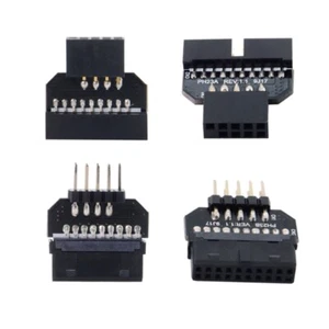 USB Adapter USB2.0 9 Pin Female to USB3.0 19/20Pin Male Header Converter Connect - Picture 1 of 19