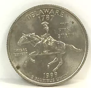 1999 DELAWARE (ERROR) State Quarter - SPITTING HORSE Circulated US Coin - Picture 1 of 6