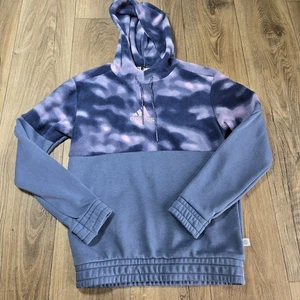 Adidas Polar Fleece Nature Hoodie Erwachsene Gr. S blau rosa Pullover Sweatshirt - Bild 1 von 11