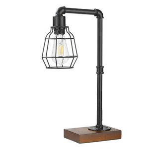 CONCA Industrial Steampunk Table Lamp, Edison Bulb, Metal, A-Black, 19.6x11.7... - Picture 1 of 9
