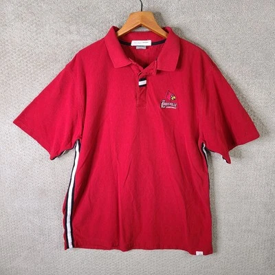 Camisa Louisville Cardinals Para Hombres XL Roja Polo Antigua NCAA Baloncesto Manga Corta Foto 1 de 4