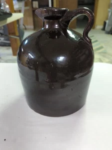 Vintage 10" Brown Glaze Beehive Stoneware Gallon Whiskey Jug w/spout Late 1800's - Picture 1 of 10