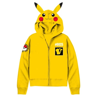 Niños, Sudadera con Capucha Cosplay con Licencia, Pokemon Pikachu, Talla XS (4/5), Cremallera Completa, Ligera Foto 1 de 4