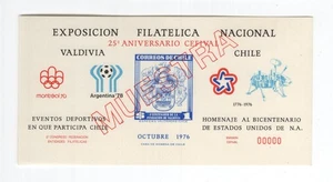 Chile US NASA Kanada Olimpic Games Argentinien WM 1978 rar MUESTRA 1976 - Bild 1 von 1