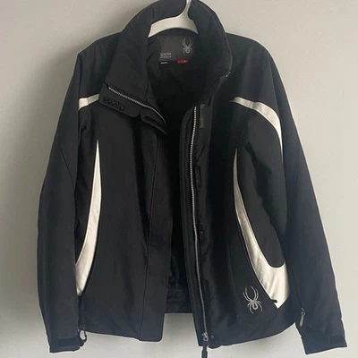 Spyder Men's Black and White Ski Jacket Professional Winter Clothing - Image 1 of 4