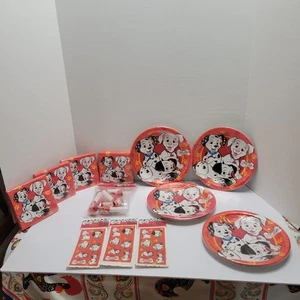 New Vtg Party Express 102 Dalmatians Lot: Plates, Napkins, Stickers, Blowouts  - Picture 1 of 18
