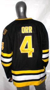 BOBBY ORR SIGNIERTES SCHWARZES HEIMTRIKOT BOSTON BRUINS - J.S.A. Brief - Bild 1 von 12