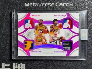 2024-25 Flawless James&Broony&Reaves&Knecht Tags Quad Patches /5 Lakers Encased - Picture 1 of 2