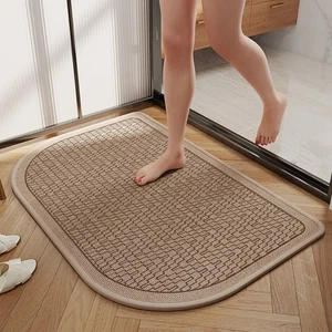 Tapis de bain antidérapant à séchage rapide 16x24 design ultra fin facile à nettoyer tapis de salle de bain - Photo 1/18