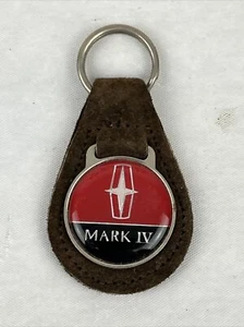 Vintage Lincoln Mark IV Leather Keychain Key Ring - Picture 1 of 5