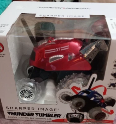 SHARPER IMAGE Red Thunder Tumbler 360 Spins, Wheelies Remote Control Toy RC Car - Image 1 of 4