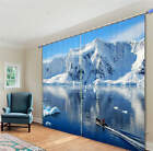 Ice Mountains Snow Lake 3D Blockout Photo Printing Curtains Draps Fabric Window