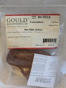 NEW GOULD & GOODRICH 891-92FLH BELT CONCEALMENT SLIDE HOLSTER Beretta 92,96 - Picture 1 of 5