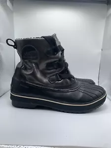 SOREL Tivoli Waterproof Womens Black Snow Rain Lace Boots Size 11 Shoes - Picture 1 of 9