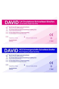 30 David Ovulationstest Streifen 20miu + 5 Schwangerschaftstests 10miu/ml - Bild 1 von 2