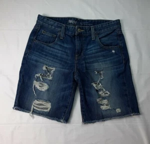 Mossimo Womens Denim Boyfriend Distressed Shorts Size 2/26 - Picture 1 of 7