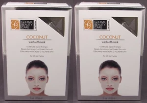 NEW 2-PACK x 5oz Global Beauty Care COCONUT Wash Off Mask Mud Face Treatment ++ - Picture 1 of 1
