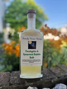 All Natural non-toxic Handmade Bubble Bath 720 ml or 18 oz Glass Bottle - Picture 1 of 27