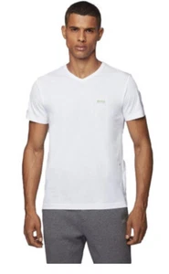 Boss Hugo Boss Mens Short Sleeves V Neck T-Shirt White Medium - Picture 1 of 1