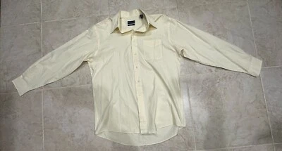 Camisa de vestir John Ashford Pinpoint abotonada marfil crema resistente a las arrugas 16 Foto 1 de 4
