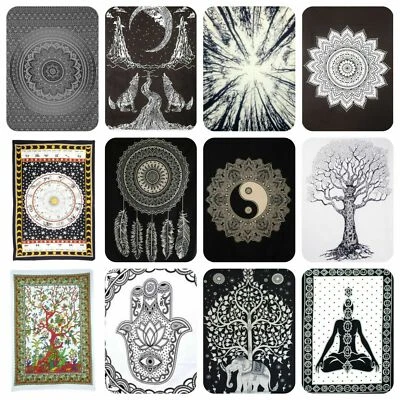 Lote de 5 piezas de arte de pared hippie boho tapiz de algodón mandala colgante de pared al por mayor Bluk Foto 1 de 4