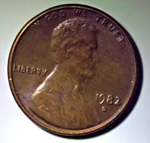 Woody Error 1982 D Lincoln Memorial Cent Copper - Large Date AU RB 3,13 Gramm - Bild 1 von 5