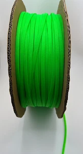 Polyurethane 1/8 inch 3mm braid expandable cable sleeving UV Green 16.4 Ft (5m) - Picture 1 of 4