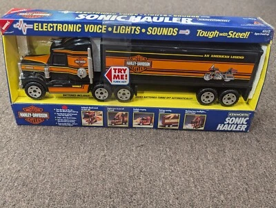 "Semirremolque Buddy L Harley Davidson Kenworth 21"" Sonic Hauler" Foto 1 de 4