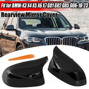 Tapa de cubierta de espejo lateral estilo M negra para BMW X3 X4 X5 X6 X7 G01 G03 G05 G06 18-23 - Imagen 1 de 14