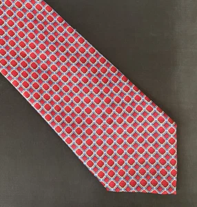 Meeting Street Handmade Red Checkered Necktie Neck Tie 100% Silk 3.25" X 59.5" - Picture 1 of 4