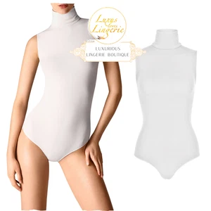 Viscose String Body by Wolford Large White High Neck - Picture 1 of 3