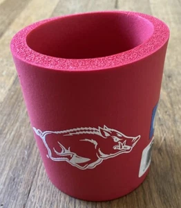 Arkansas Razorbacks Red Insulated Foam Can Koozie officially licensed product - Picture 1 of 5