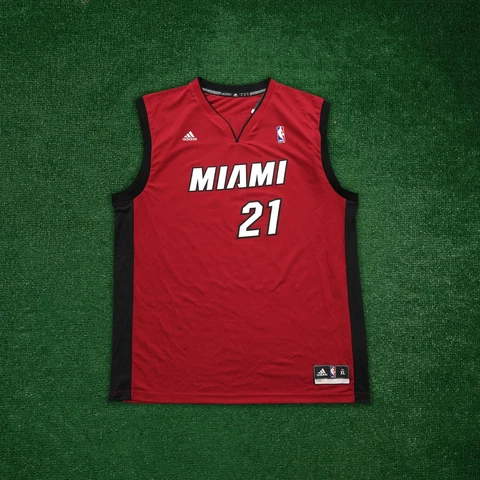 Hassan Whiteside Adidas NBA Official Miami Heat Men's Alternate Red Jersey Cover