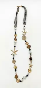 Vintage Nautical Beach Ocean 18" Long Necklace - Picture 1 of 8
