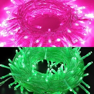 String Lights 1 Pink & 1 Green 40 Feet LED Pixcal Light -Home Office Decoration - Picture 1 of 24