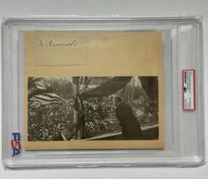 THEODORE ROOSEVELT * PSA/ADN * Autógrafo de exhibición de corte firmado - Imagen 1 de 12