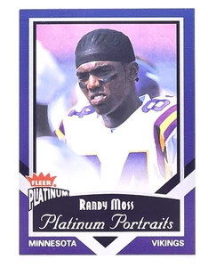 2002 Fleer Platinum Portraits Randy Moss Minnesota Vikings HOF - Bild 1 von 2