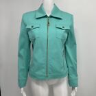 St John Collection By Marie Gray Womens Jacket Size S Teal Stretch