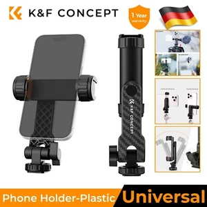 Adaptador de trípode K&F Concept soporte para teléfono móvil giratorio 360° con 2Cold Shoe - Imagen 1 de 8