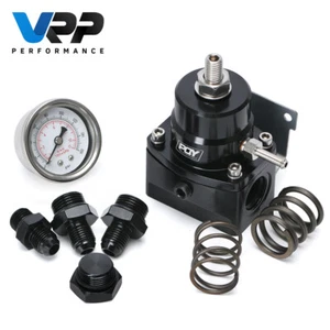 Black Adjustable Efi Fuel Pressure Regulator Bypass Gauge AN6 Feed & AN6 Return - Bild 1 von 14