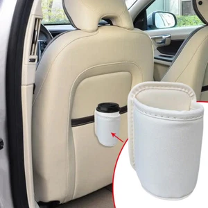 1PC Pu Leather Car Door Cup Holder Drink Rack Storage Bins Back Seat Organizer - Picture 1 of 10