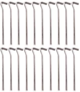 TENT PEGS Steel Stakes 7" Heavy Duty 1/4" Diameter - 20 PACK - Picture 1 of 1