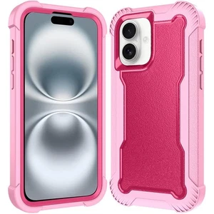 Funda blindada híbrida extrema TUFF grado militar para iPhone 16 Plus - rosa intenso - Imagen 1 de 4