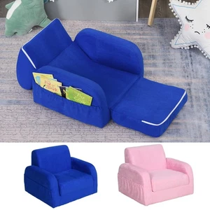 2 In 1 Kids Armchair Sofa Bed Fold Out Padded Toddler Furniture for 3-4 Years - Picture 1 of 23