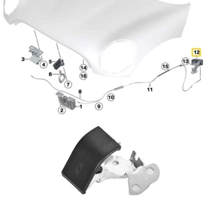 51237149591 Hood Release Handle Lever For BMW Mini Cooper Countryman Paceman NEW - Image 1 of 4