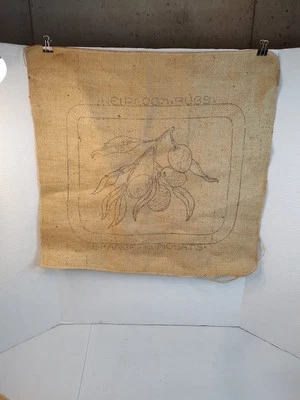 Lot of 3 Vtg 1980s Rug Hooking Pattern Burlap Pillow Chair Covers Crewel Pattern - Image 1 of 4