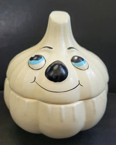Vintage 1950er MCM Keramik anthropomorph belüftet Knoblauch Halter Glas-NEU!! - Bild 1 von 7