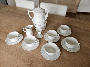 Alt Tirschenreuth, Baronesse, Teeservice, grün-weiß, 6 Personen, 17 Teile - Bild 1 von 14