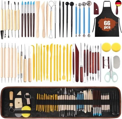 TOSUTO Modellierwerkzeug Set,66 Stück Modellier-Werkzeug Sculpting