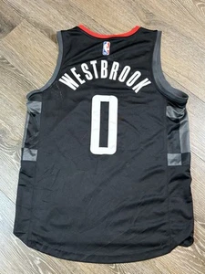 Maglia basket Houston Rockets NBA Russell Westbrook #0 nera da uomo taglia small - Foto 1 di 9